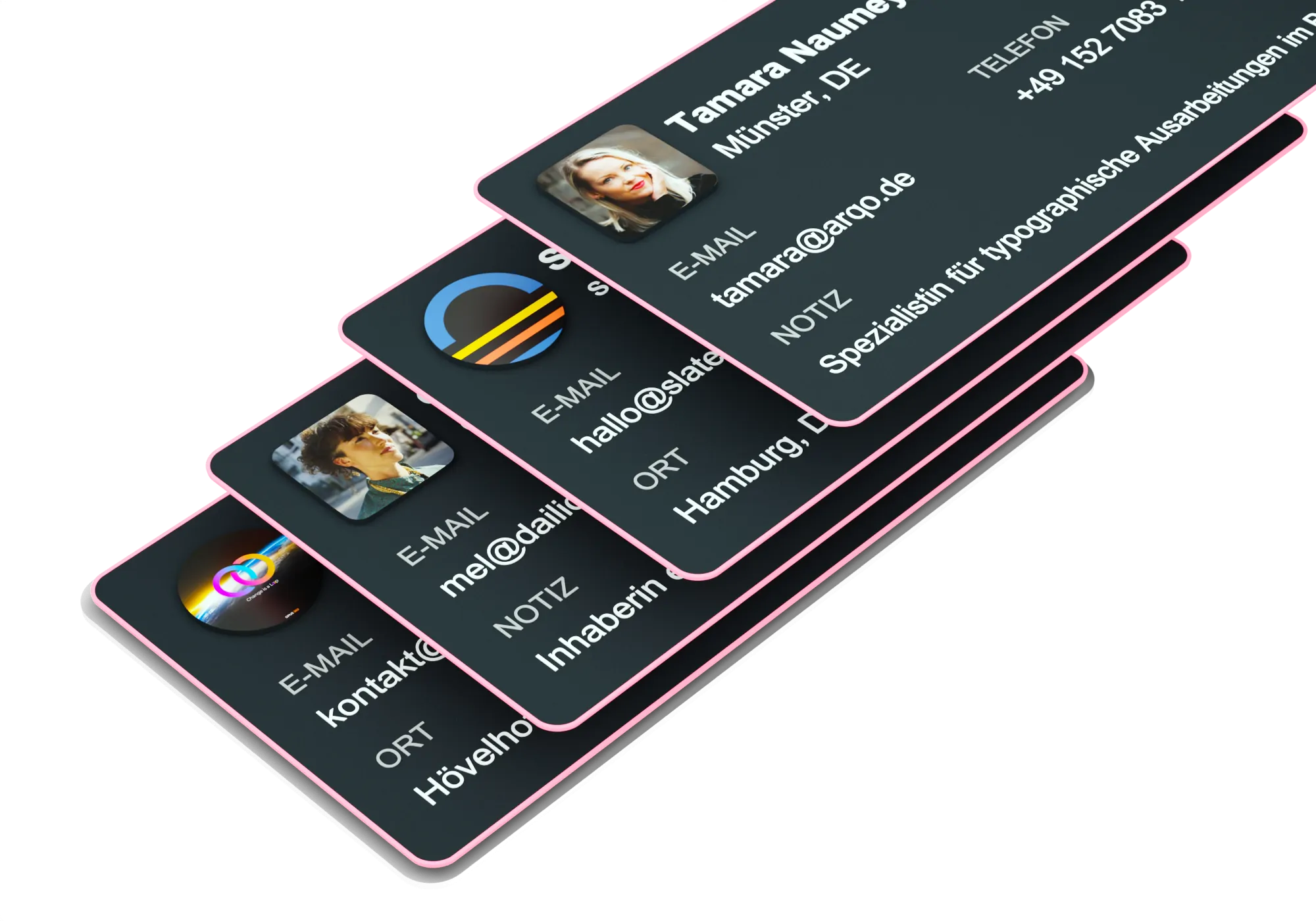 Contacts directory preview